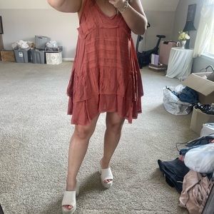 Burnt orange swing dress: never been worn!